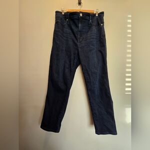 Madewell size 33 dark blue stovepipe jeans